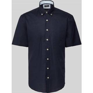 Fynch-Hatton Herren Kurzarmhemd blau