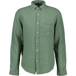 GANT Regular Fit Garment Dyed Linen Shirt Kalamata Green
