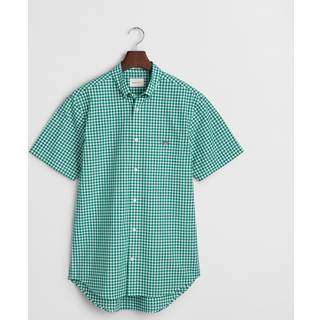 GANT Herre Regular fit klassisk gingham poplin-skjorte med korte ærmer (XL)