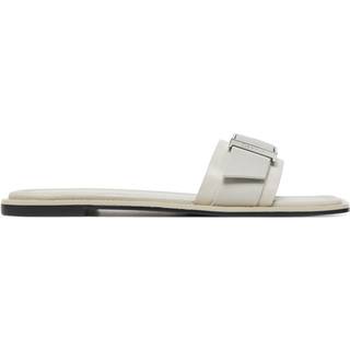 Leather Sliders - Grey - EU 38