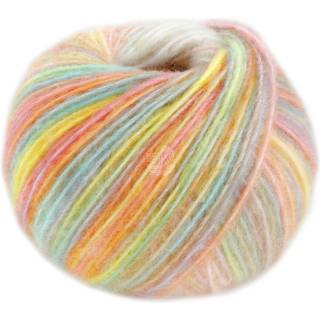 Lana Grossa Picasso 10 Creme/Lys beige/Rosa/Sart grøn/Lysegrå/Bleggul/Karry/Gråblå/Lakserosa/Lakseorange Indhold: 36% baby alpaca, 36% merinould, 28% polyamid Vægt/Længde: 50 g = ca. 210 meter Anbefalede pinde: 5-6 mm Strikkefasthed: 10 x 10 cm = 16 m x 22 p Vask:Håndvask / Tørres fladt.