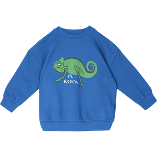 Mini Rodini GOTS Lizard Sweatshirt Blue 104/110 cm  Blå  104/110 cm  Unisex