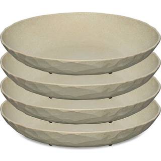 Koziol Club dyb tallerken Ø22 cm 4-pak Nature desert sand