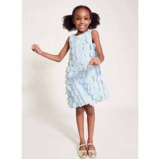 Monsoon Monsoon Blue Jazzy Scallop Frill Shift Dress