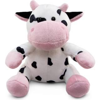 Puzzled Dollibu Plush Cow Fyldt dyr - Bl?d pels Huggable siddende ko s?d spilletid ko plys leget?j s?d g?rd liv kos gaver bl?d pels plys doll leg