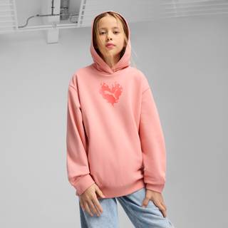 Women&#39;s Puma Flaming Love Hoodie Youth, Pink, Size 13-14Y, Clothing - Pink Fruit - 13-14Y
