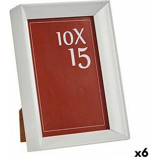 Fotoramme Gift Decor Hvid Glas Plastik (6 enheder)