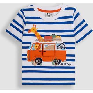Jojo Maman Bébé JoJo Maman Bébé Ecru Safari Stripe Appliqué T-Shirt