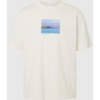 Printet T-shirt Med Rund Hals