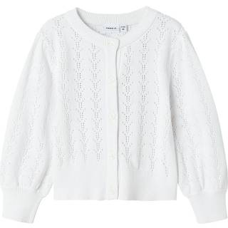 Hannah Knit Cardigan, Bright White, 110 cm