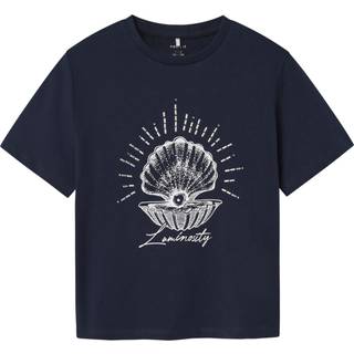 Name It T-shirt Navy Blazer Med Musling Print