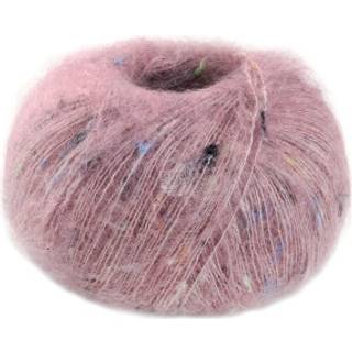Lana Grossa Natural Superkid Tweed 621 Lyserød Indhold: 60% superkid mohair, 30% silke, 7% bomuld, 3% polyester Vægt/Længde: 25 g = ca. 200 meter Anbefalede pinde: 4.50-5.00 mm Strikkefasthed: 10 x 10 cm = 21 m x 30 p Vask:Håndvask / Tørres fladt.