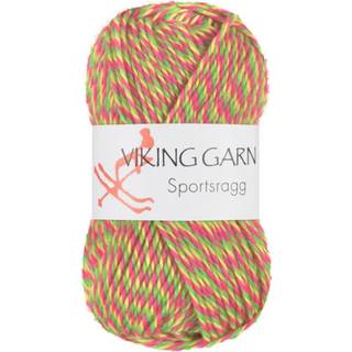 Viking Sportsragg 558 Multi neon Indhold: 60% Uld, 20% akryl, 20% nylon Vægt/længde: 50 gram = ca. 100 meter Anbefalede pinde: 3.50 mm Strikkefasthed: 10 cm = 23 m Vask: Uldvask / Max 30°C / Tørres fladt.