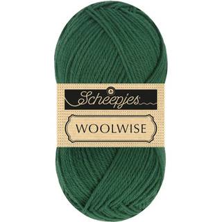Scheepjes Woolwise 758 Smaragd Indhold: 100% genanvendt Superwash merinould Vægt/længde: 100 g = ca. 200 meter Anbefalede pinde: 4 mm Strikkefasthed: 10 x 10 cm = 22 m x 30 p Vask: Maskinvask / Tåler ikke tørretumbling / Brug aldrig skyllemiddel.