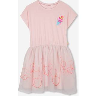Billieblush Billieblush Pink T-Shirt Dress With Tulle Mesh Skirt