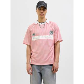 JCORETREAT AOP MESH OPEN COLLAR POL