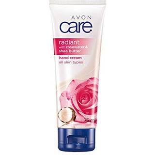 Avon care radiant with rosewater & shea butter hand cream all skin types 75ml