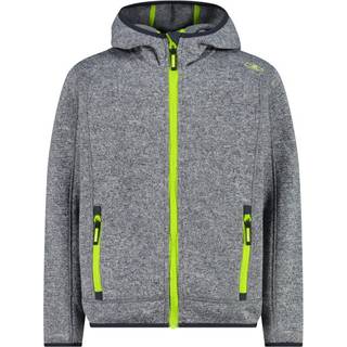 CMP Boy's Jacket Fix Hood Jacquard Knitted Fleecejakke Børn størrelse 92 farve grå