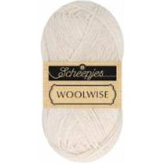 Scheepjes Woolwise 701 Ren hvid Indhold: 100% genanvendt Superwash merinould Vægt/længde: 100 g = ca. 200 meter Anbefalede pinde: 4 mm Strikkefasthed: 10 x 10 cm = 22 m x 30 p Vask: Maskinvask / Tåler ikke tørretumbling / Brug aldrig skyllemiddel.