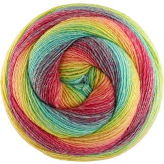 Lana Grossa Gomitolo Versione 450 Hindbær/Hummer/Orange/Gul/Lime/Jade/Turkis/Fuchsia Indhold:60% ren, ny uld, 40% polyakryl Vægt/længde:200 g = ca. 700 meter Anbefalede pinde:4.5-5 mm Strikkefasthed:10 x 10 cm = 19 m x 24 p Vask:Finvask 30℃ / Tørres fladt.
