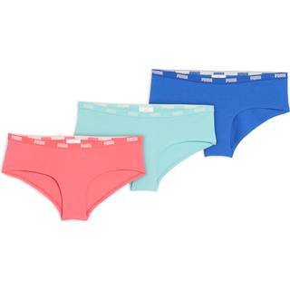 Women&#39;s Puma Hipster&#39;s Underwear 3 Pack, Red, Size 4, Clothing - Mixed Colors - 4