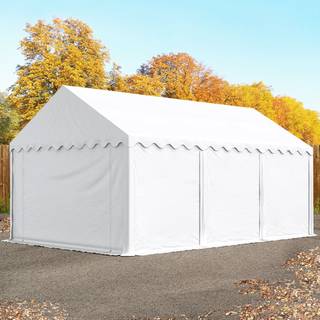 4x6m PVC lagertelt, hvid - (6093)