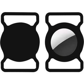 Lippa Silikone Apple AirTag Holder til Halsbånd - Sort