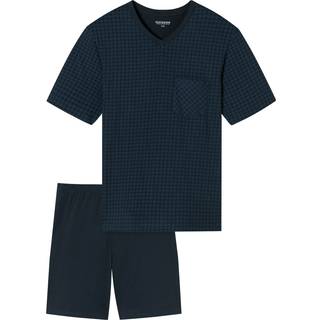 Schiesser Comfort Essentials V-Neck Short Pyjamas - Darkblue - X-Large * Kampagne *