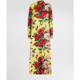 Dolce&Gabbana Floral silk shirt dress - yellow - XXXS