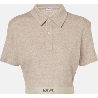 Loewe Logo cotton and wool crop top - beige - L