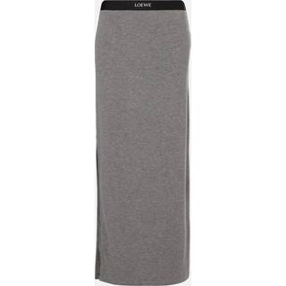 Loewe Anagram jersey maxi skirt - grey - L