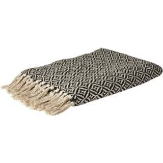 Plaid Med Mønster Sort/Natur 130x170