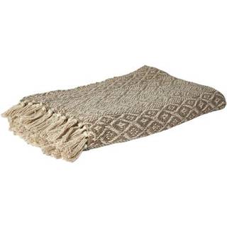 Plaid Med Mønster Camel/Natur 130x170