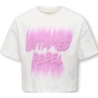 Kids Only T-shirt Cloud Dancer Med Pink Print - Str. 13-14y 158/164cm