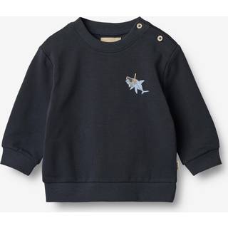 Wheat GOTS Søren Sweatshirt Navy 80 cm  Marineblå  80 cm  mand