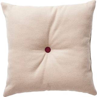 Salling pyntepude - uldlook beige/bordeaux