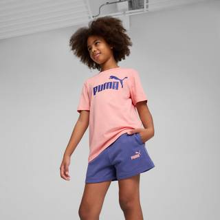 Women&#39;s Puma Essentials No. 1 Logo Tee and Shorts Set Youth, Pink, Size 15-16Y, Clothing - Pink Fruit - 15-16Y