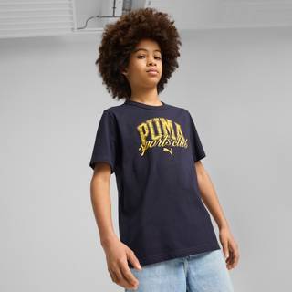 Men&#39;s Puma Class Graphic Tee Youth, Blue, Size 13-14Y, Clothing - New Navy - 13-14Y