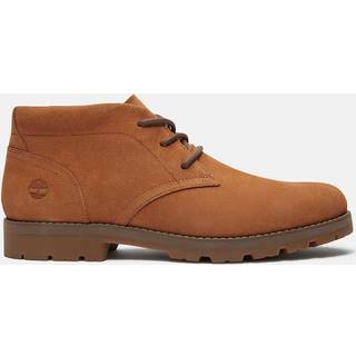 Timberlandtil mænd. TB0A6CAAEIZ1 Britton Square brune læderstøvler med snørebånd midt på læggen (43.5), Fast, Blonder, Casual, Klassisk
