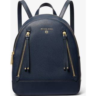 MK Brooklyn Medium Pebbled Leather Backpack - Blue - Michael Kors - ONE SIZE
