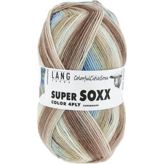 Lang Yarns Super Soxx Color 4-ply 506 Indhold: 75% ny uld, 25% polyamid Vægt/længde: 100 g = ca 420 meter Anbefalede pinde: 2.50-3.50 mm Strikkefasthed: 10 x 10 cm = 30 m x 41 p Vask: Maskinvask 40 ℃ / Kan tørretumbles / Brug aldrig skyllemiddel.