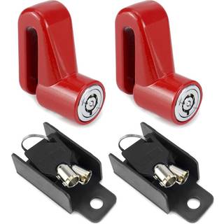 Qwork motorcykel cykel Anti-tyveri hjul Disk bremsel?s 2 Pack Safety Disc Wheel Lock Mountain Road Bike H?ngel?s med n?gler