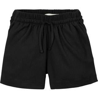 Relaxed Crinkle Knit Shorts - Black - 4 years (104 cm)