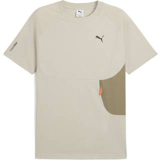 Men&#39;s PumaTECH Pocket T-Shirt, Beige, Size XS, Clothing - Desert Dust - XS