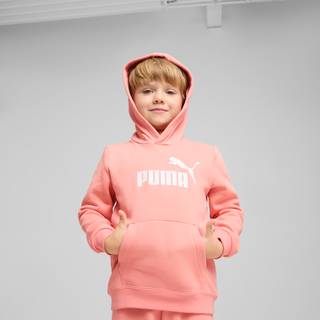 Puma ESS No. 1 Logo Fleece Hoodie Kids, Pink, Size 5-6Y, Clothing - Pink Fruit - 5-6Y