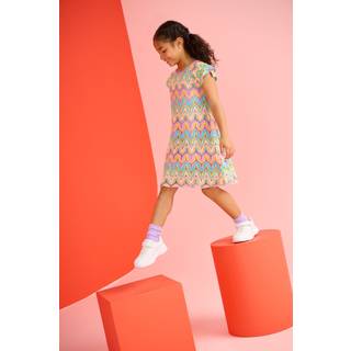 Hatley Hatley Pink Rainbow Waves Crochet Dress