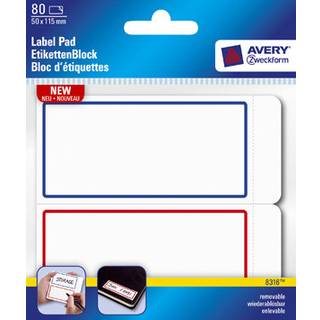Avery 8316 Label Pads, farvede rammer, 115x50 40ark (udsalg få stk)