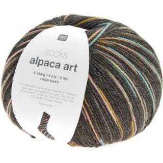 Socks Alpaca Art 4-fädig - Schwarz