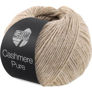 Lana Grossa Cashmere Pure 04 Beige Indhold: 100% cashmere Vægt/Længde: 25 g = ca. 115 meter Anbefalede pinde: 4.5 mm Strikkefasthed:10 x 10 cm = 21 m x 30 p Vask:Håndvask / Tørres fladt.