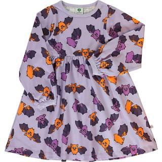 Småfolk Dress with bats  Orchid Petal 4-5 Y  Lilla  4-5 år  kvinde